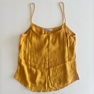 REFORMATION Women's Marigold Yellow Flowy Spaghetti Strap Top Size Small
